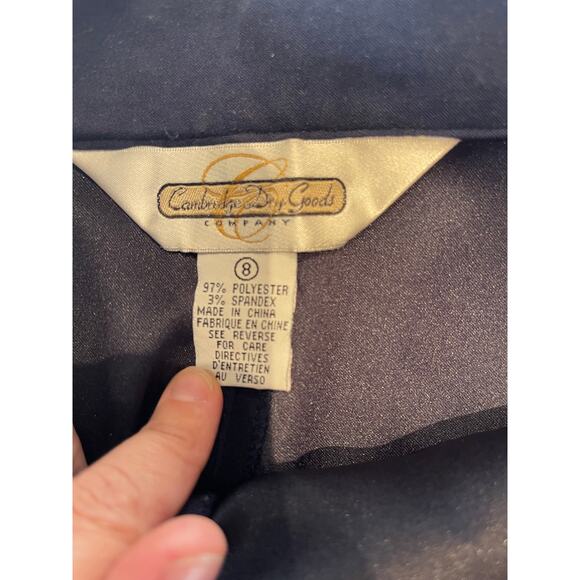 Cambridge Dry Goods Co - Navy Blue Velvet Type Dress Pants - Size 8 - Lined - Picture 2 of 8